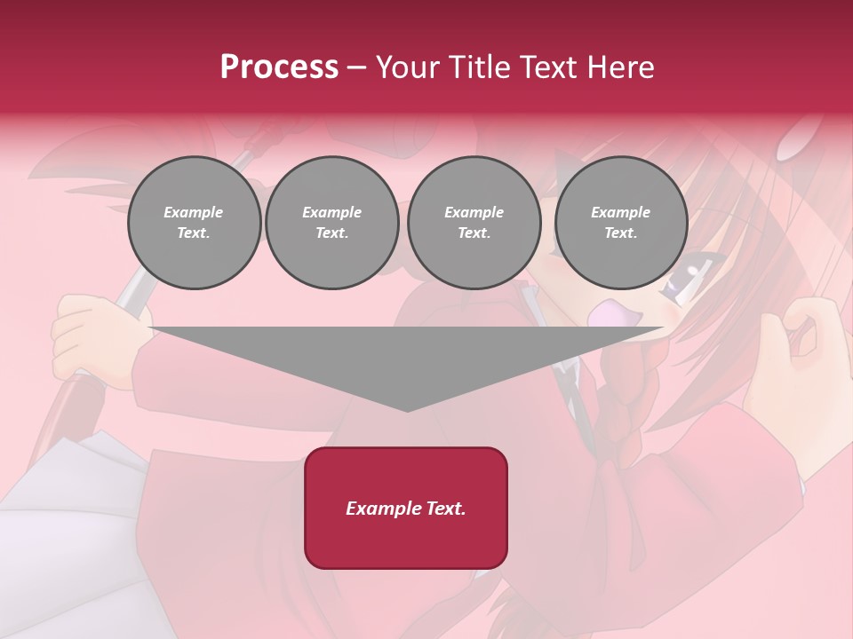 A Woman With Red Hair Is Holding An Umbrella PowerPoint Template