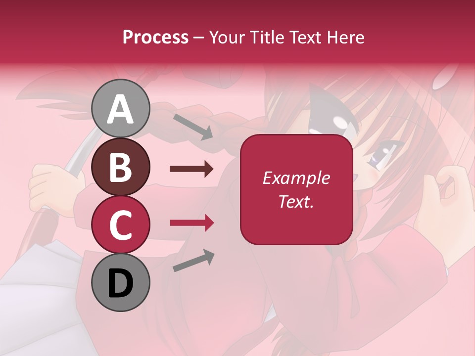 A Woman With Red Hair Is Holding An Umbrella PowerPoint Template