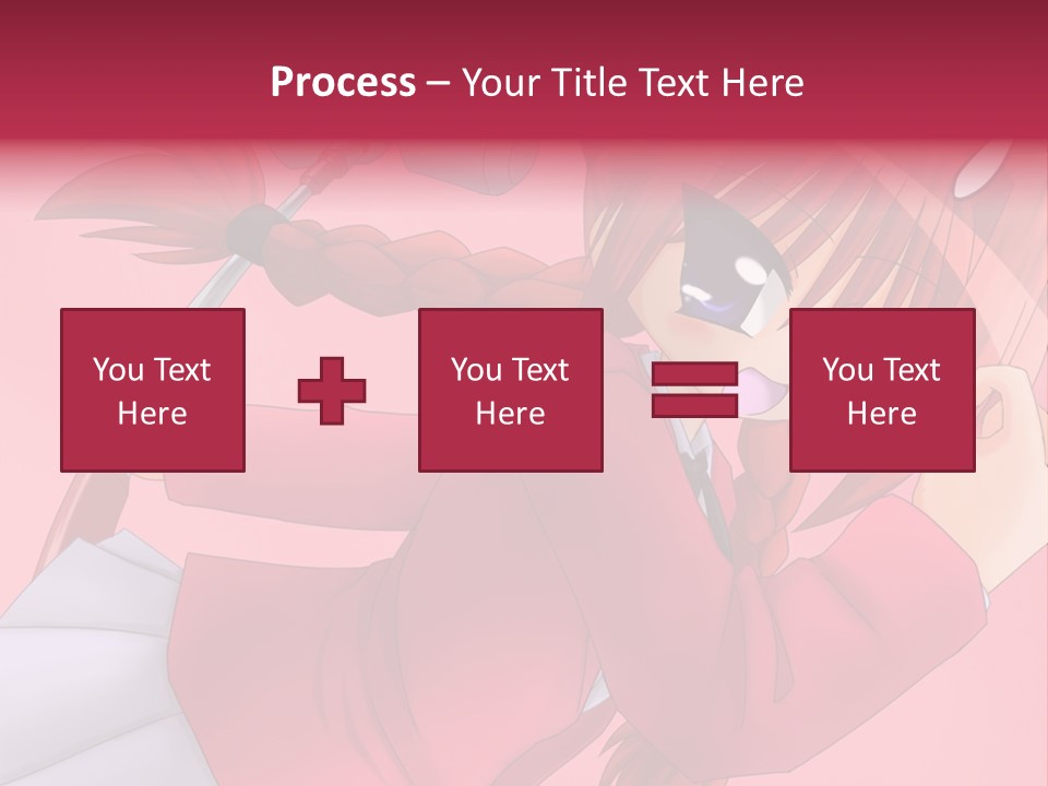 A Woman With Red Hair Is Holding An Umbrella PowerPoint Template