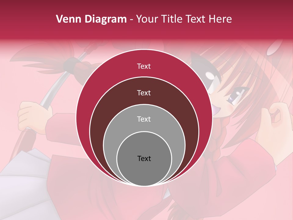 A Woman With Red Hair Is Holding An Umbrella PowerPoint Template