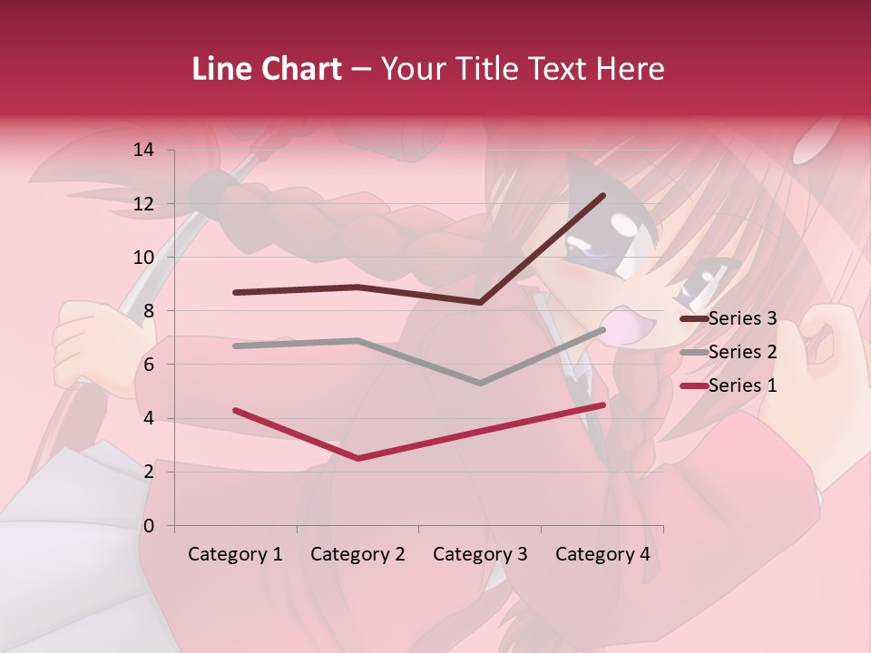 A Woman With Red Hair Is Holding An Umbrella PowerPoint Template