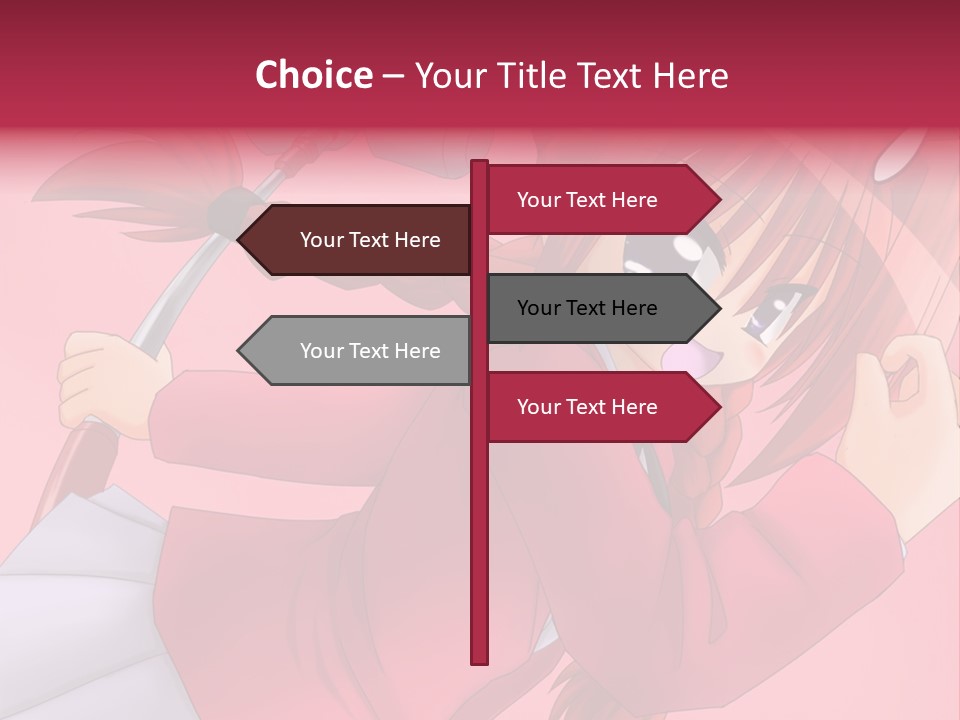 A Woman With Red Hair Is Holding An Umbrella PowerPoint Template