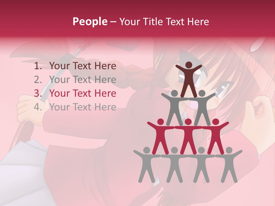 A Woman With Red Hair Is Holding An Umbrella PowerPoint Template