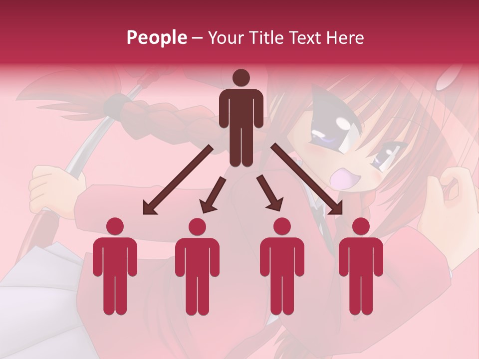 A Woman With Red Hair Is Holding An Umbrella PowerPoint Template