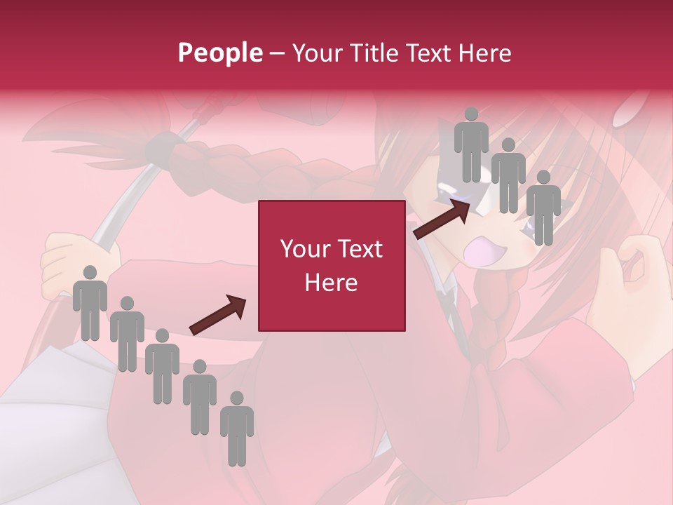 A Woman With Red Hair Is Holding An Umbrella PowerPoint Template