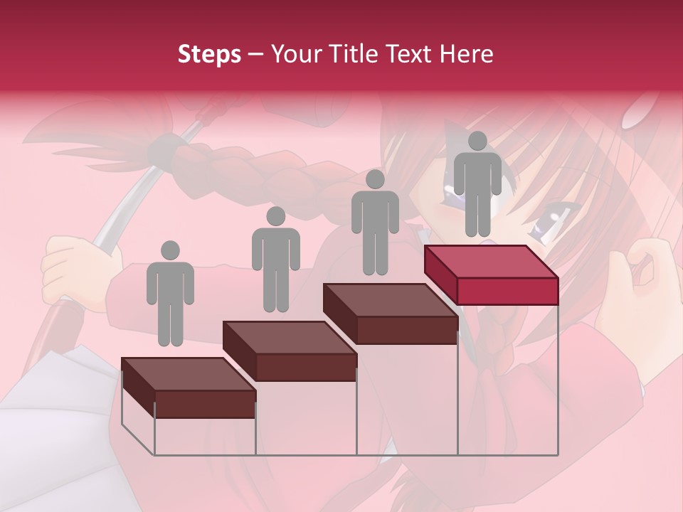 A Woman With Red Hair Is Holding An Umbrella PowerPoint Template