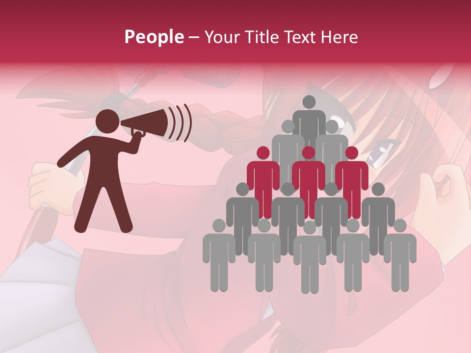 A Woman With Red Hair Is Holding An Umbrella PowerPoint Template