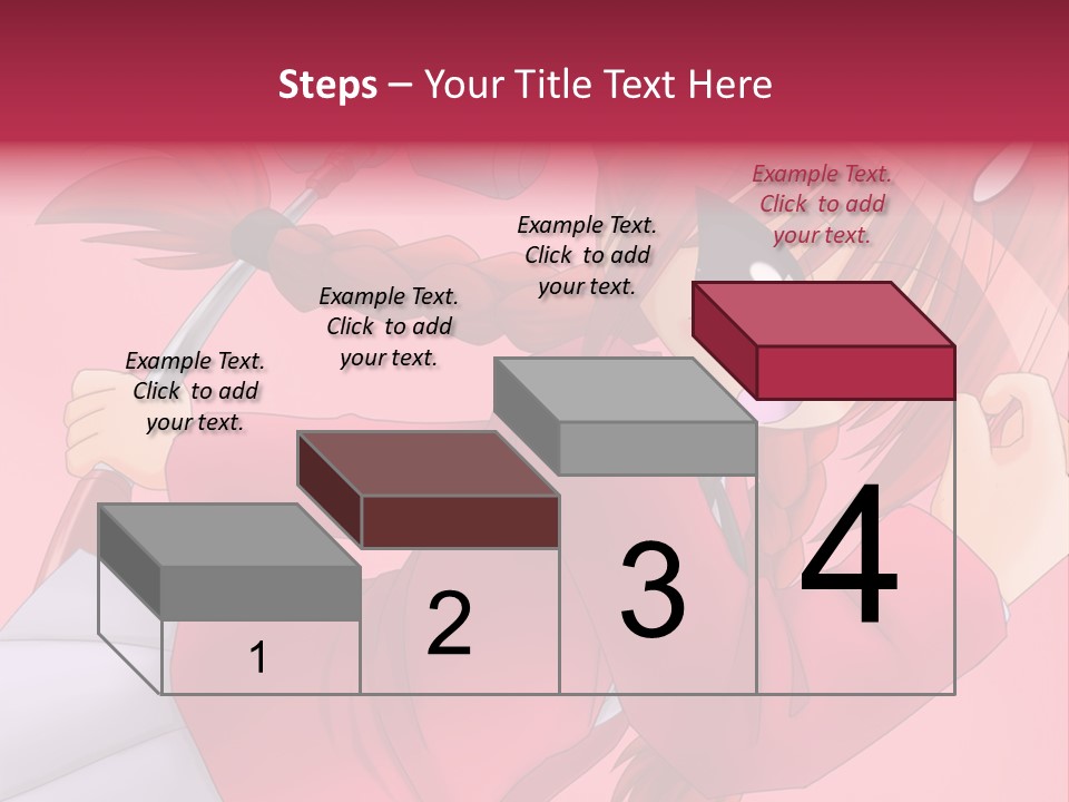 A Woman With Red Hair Is Holding An Umbrella PowerPoint Template