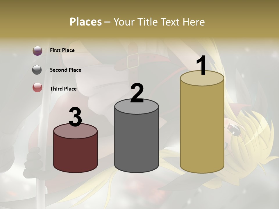 A Woman In A Red And Black Outfit With A Sword PowerPoint Template