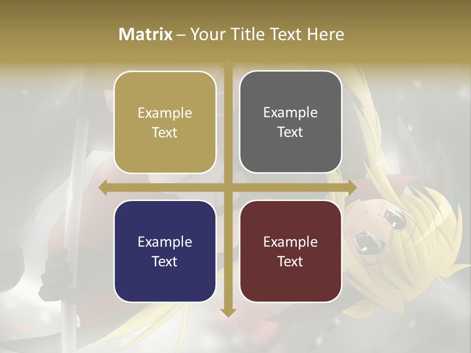 A Woman In A Red And Black Outfit With A Sword PowerPoint Template