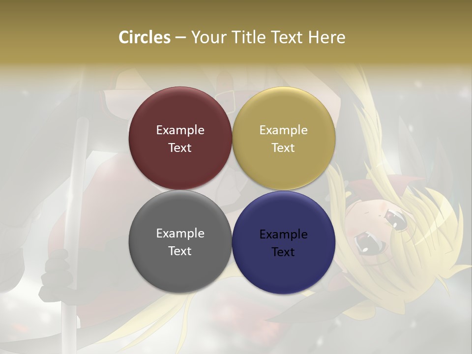 A Woman In A Red And Black Outfit With A Sword PowerPoint Template