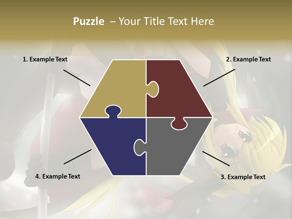 A Woman In A Red And Black Outfit With A Sword PowerPoint Template