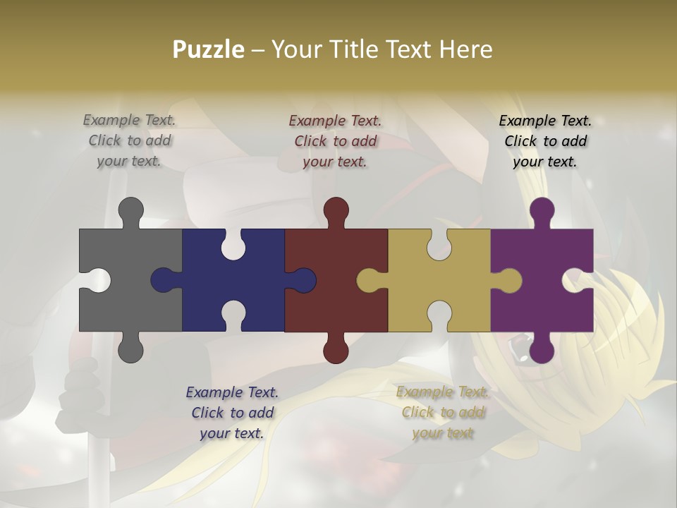 A Woman In A Red And Black Outfit With A Sword PowerPoint Template