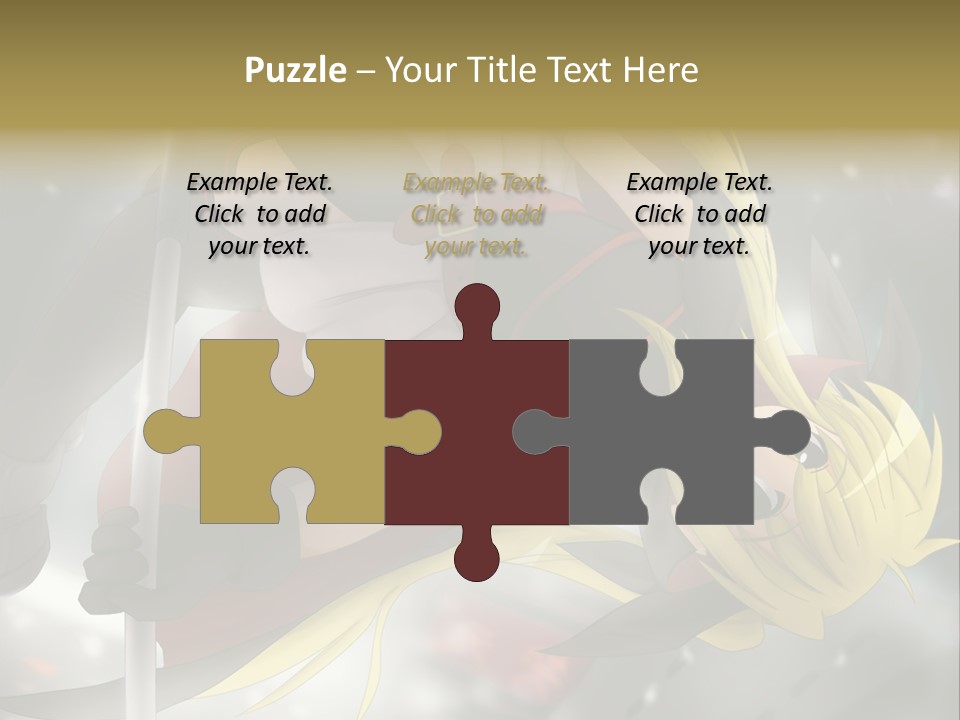 A Woman In A Red And Black Outfit With A Sword PowerPoint Template