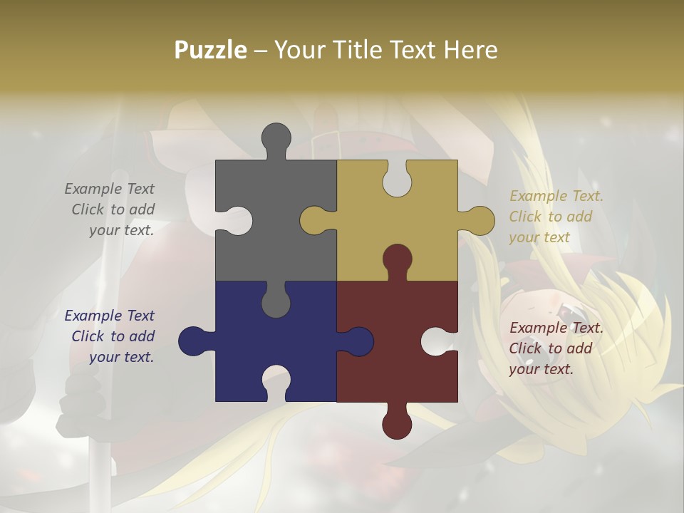 A Woman In A Red And Black Outfit With A Sword PowerPoint Template