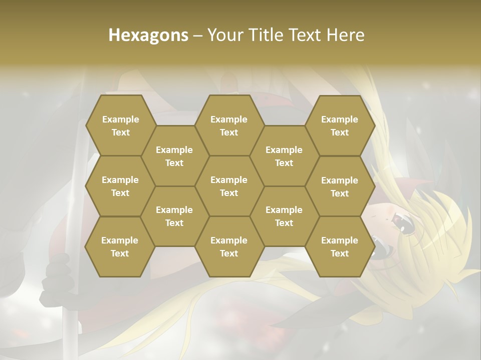 A Woman In A Red And Black Outfit With A Sword PowerPoint Template