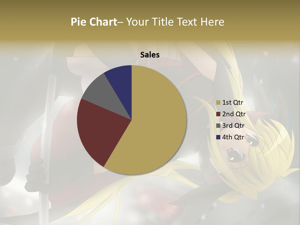 A Woman In A Red And Black Outfit With A Sword PowerPoint Template