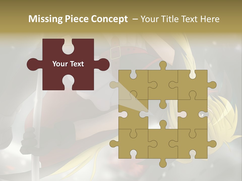 A Woman In A Red And Black Outfit With A Sword PowerPoint Template