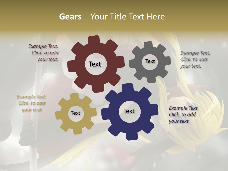 A Woman In A Red And Black Outfit With A Sword PowerPoint Template