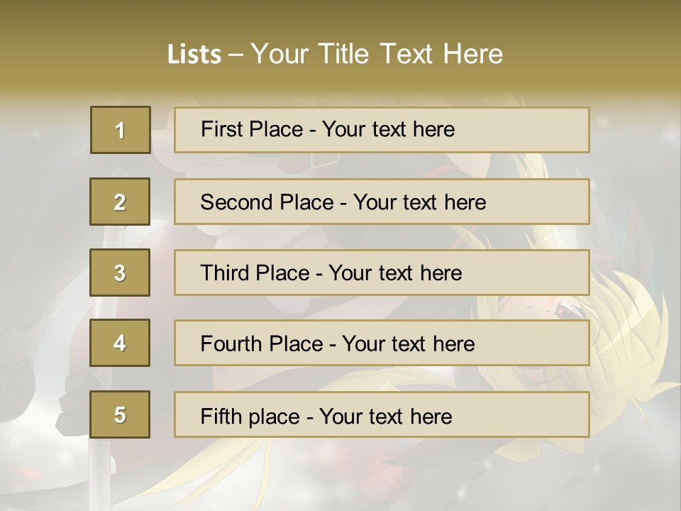 A Woman In A Red And Black Outfit With A Sword PowerPoint Template