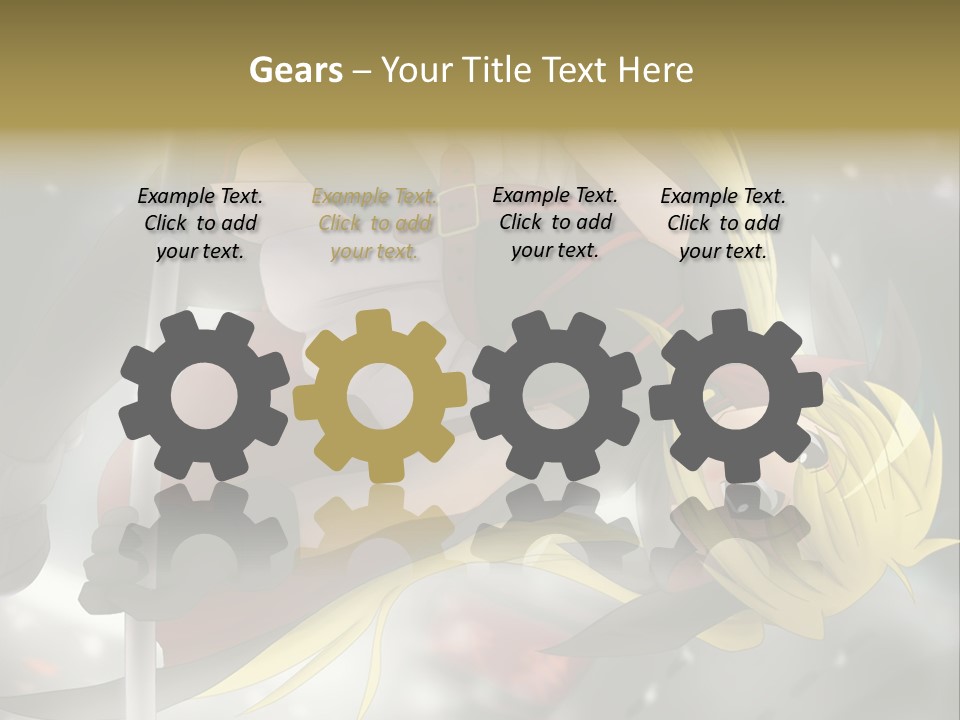 A Woman In A Red And Black Outfit With A Sword PowerPoint Template