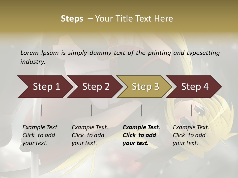 A Woman In A Red And Black Outfit With A Sword PowerPoint Template