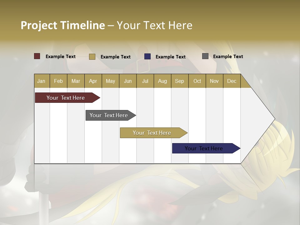 A Woman In A Red And Black Outfit With A Sword PowerPoint Template