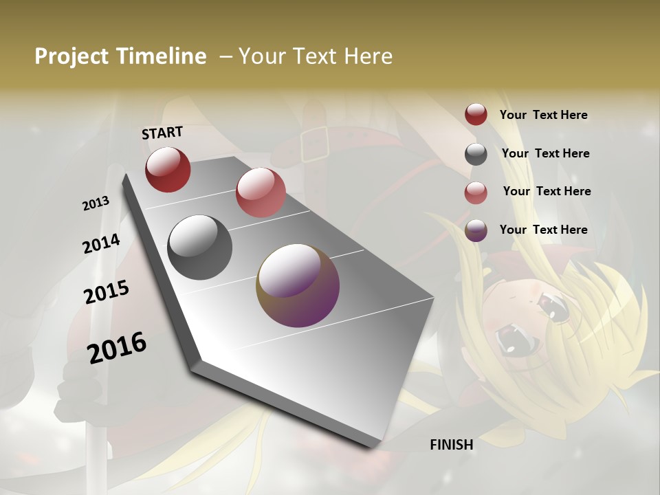 A Woman In A Red And Black Outfit With A Sword PowerPoint Template