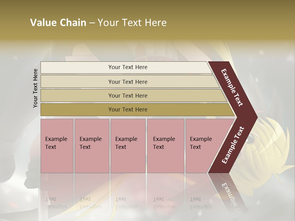 A Woman In A Red And Black Outfit With A Sword PowerPoint Template