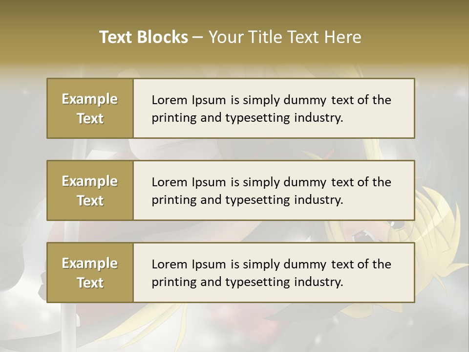 A Woman In A Red And Black Outfit With A Sword PowerPoint Template