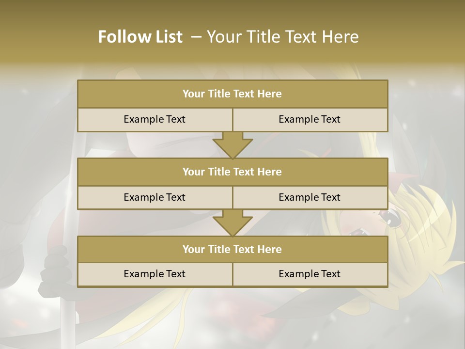 A Woman In A Red And Black Outfit With A Sword PowerPoint Template