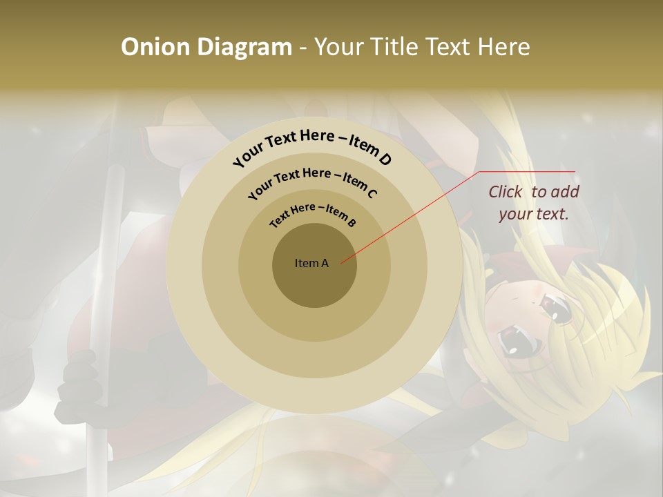 A Woman In A Red And Black Outfit With A Sword PowerPoint Template