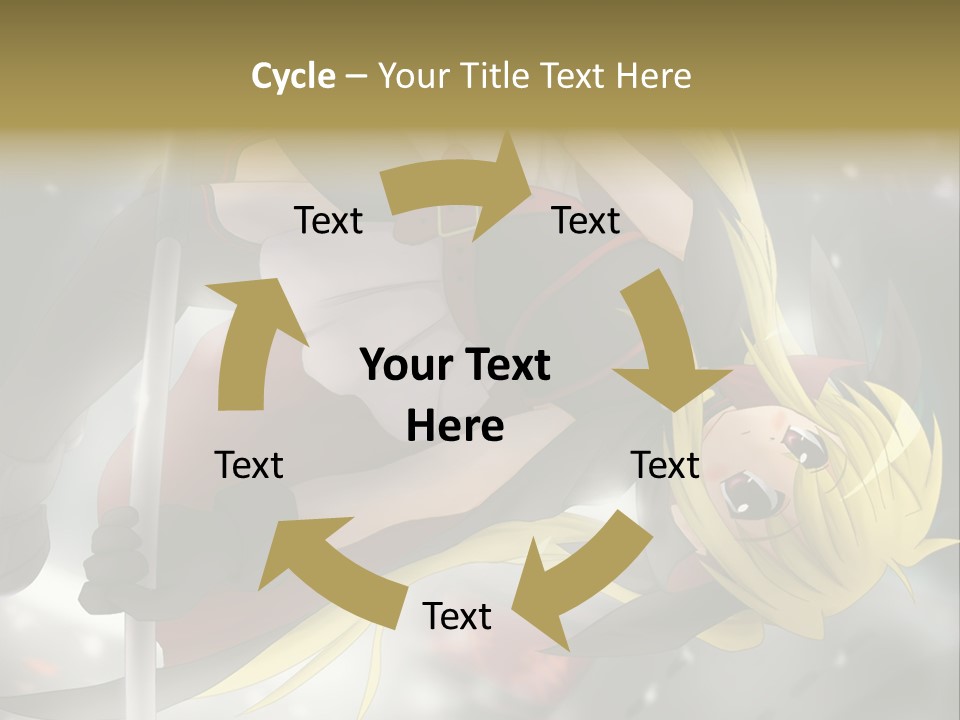 A Woman In A Red And Black Outfit With A Sword PowerPoint Template