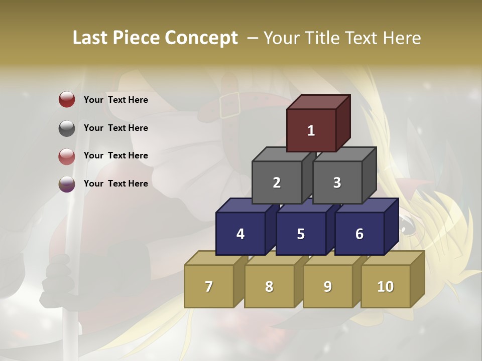 A Woman In A Red And Black Outfit With A Sword PowerPoint Template