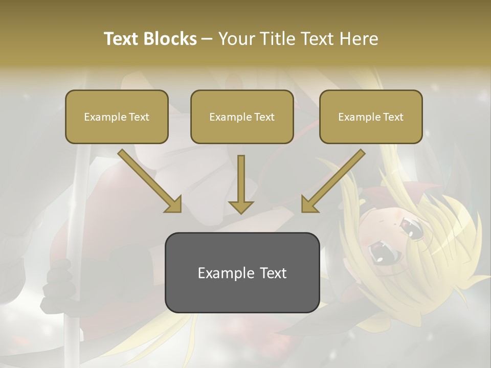 A Woman In A Red And Black Outfit With A Sword PowerPoint Template