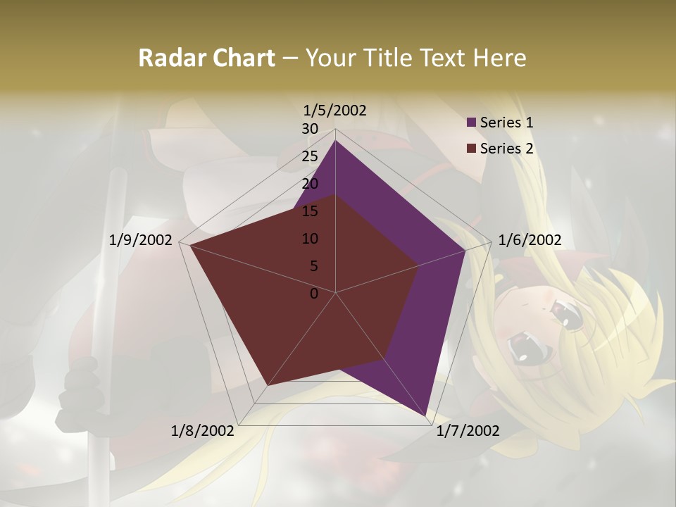 A Woman In A Red And Black Outfit With A Sword PowerPoint Template