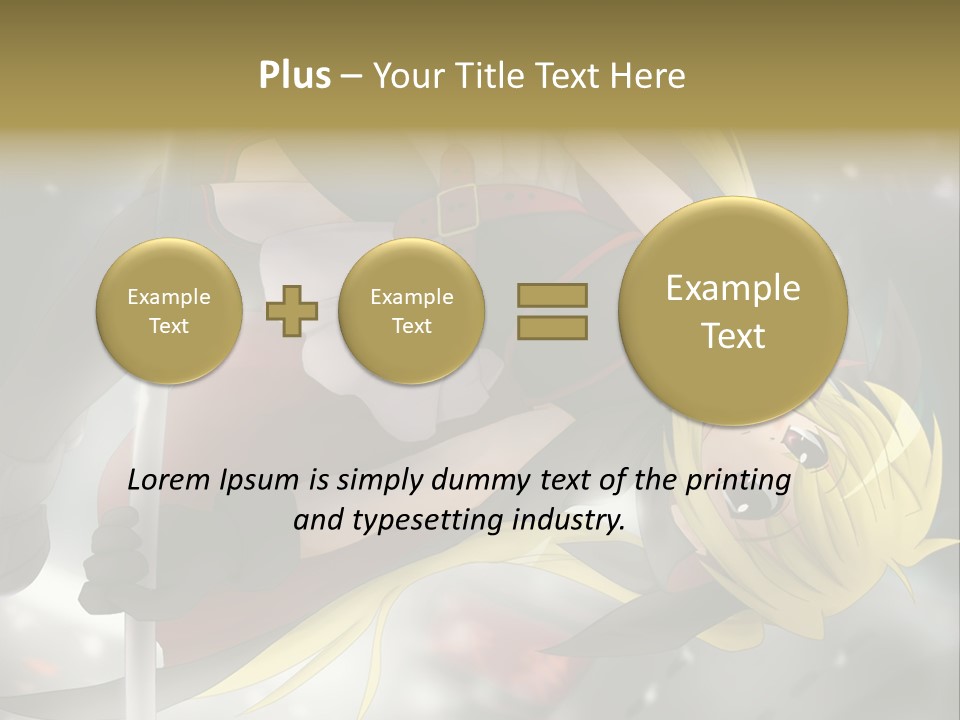 A Woman In A Red And Black Outfit With A Sword PowerPoint Template