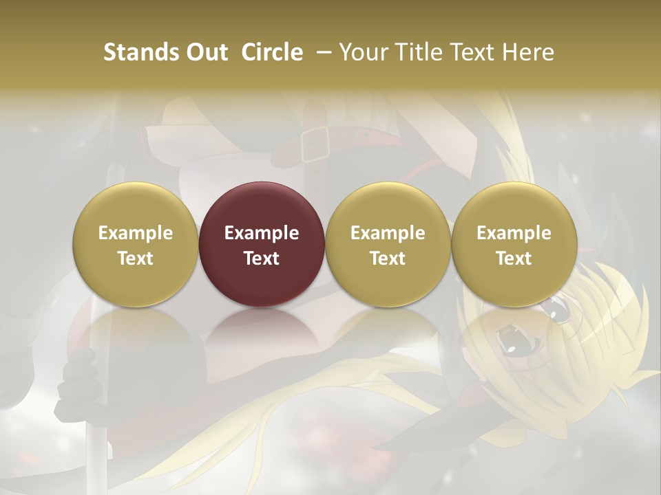 A Woman In A Red And Black Outfit With A Sword PowerPoint Template