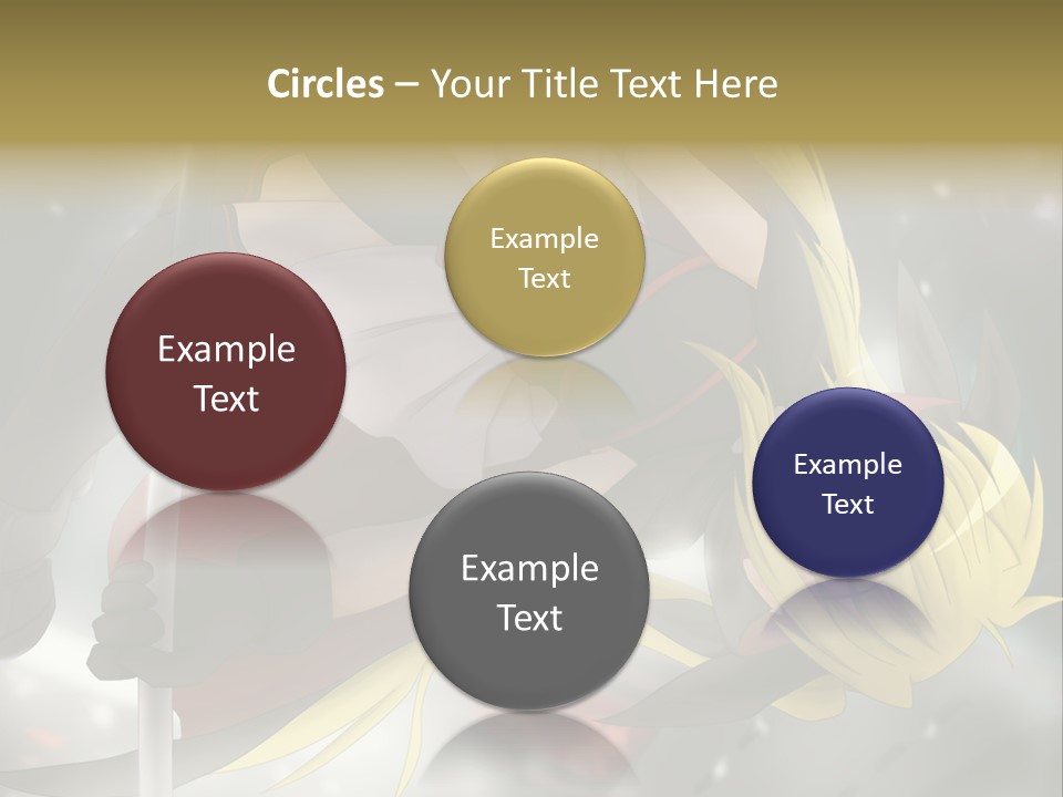 A Woman In A Red And Black Outfit With A Sword PowerPoint Template