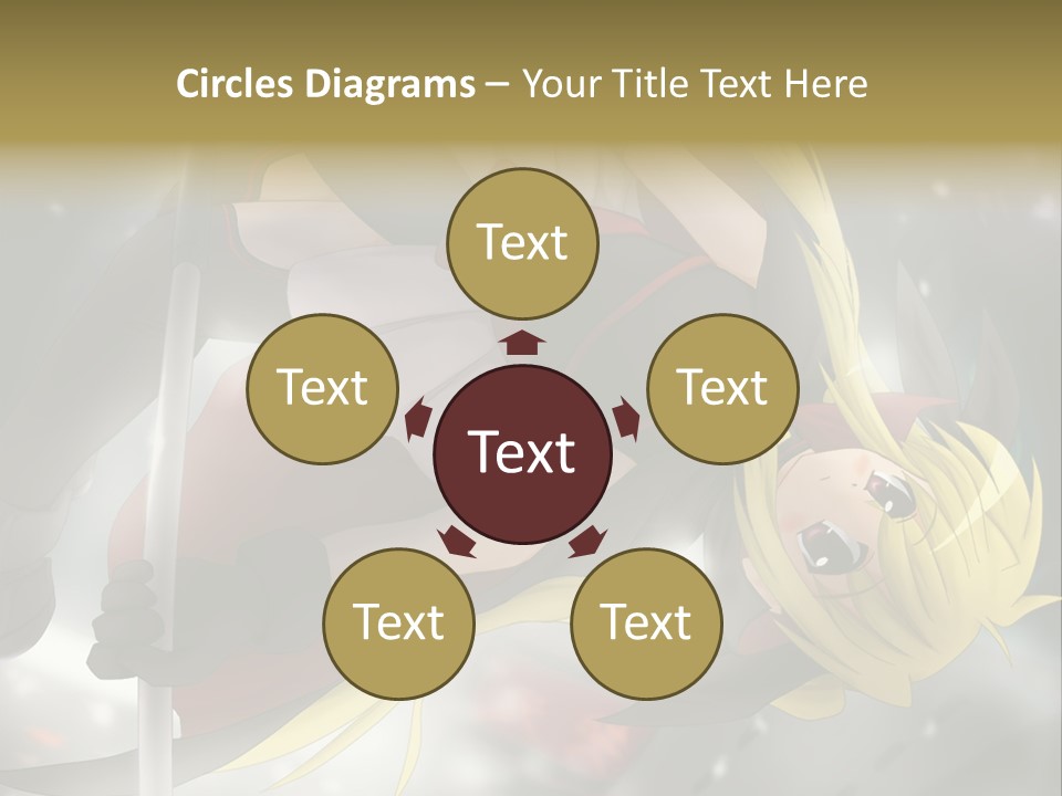 A Woman In A Red And Black Outfit With A Sword PowerPoint Template