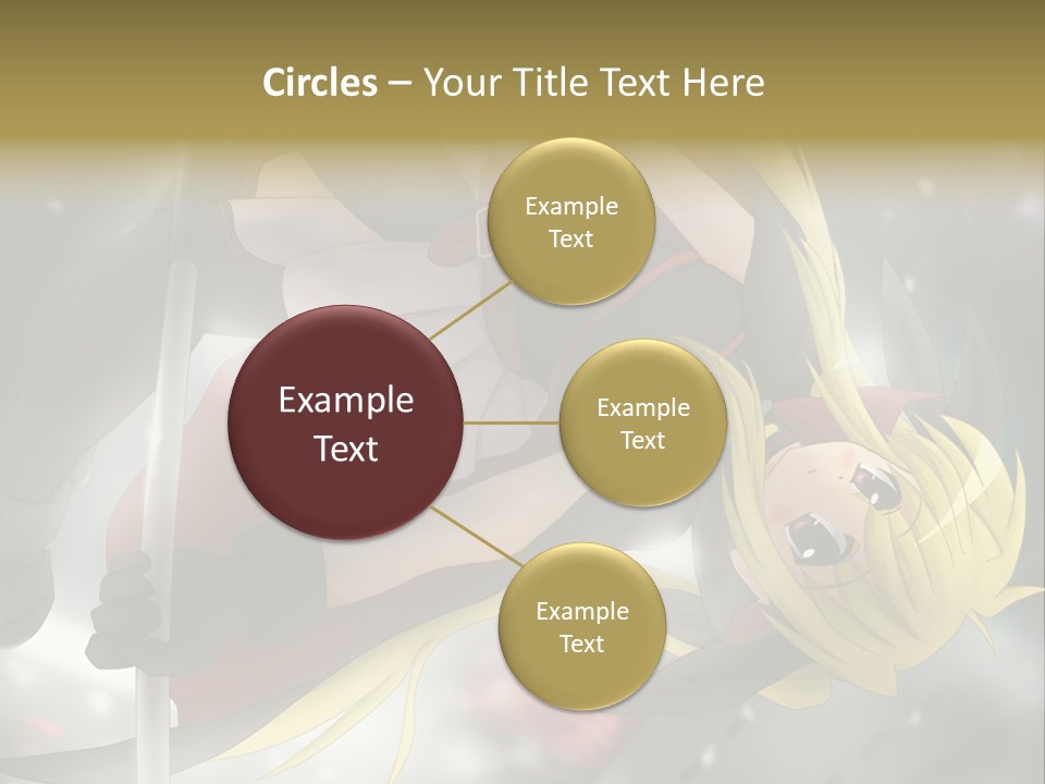 A Woman In A Red And Black Outfit With A Sword PowerPoint Template