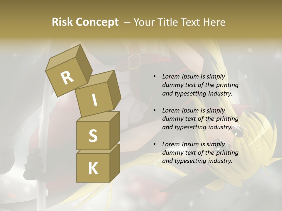 A Woman In A Red And Black Outfit With A Sword PowerPoint Template