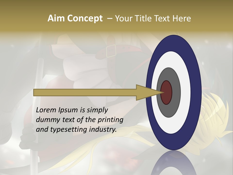 A Woman In A Red And Black Outfit With A Sword PowerPoint Template