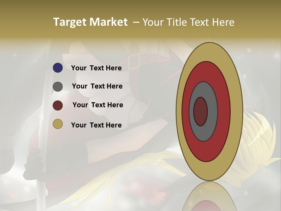 A Woman In A Red And Black Outfit With A Sword PowerPoint Template