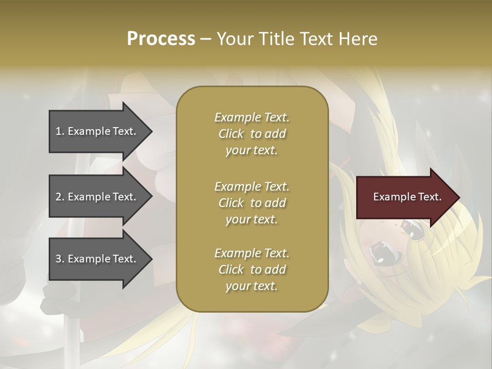 A Woman In A Red And Black Outfit With A Sword PowerPoint Template