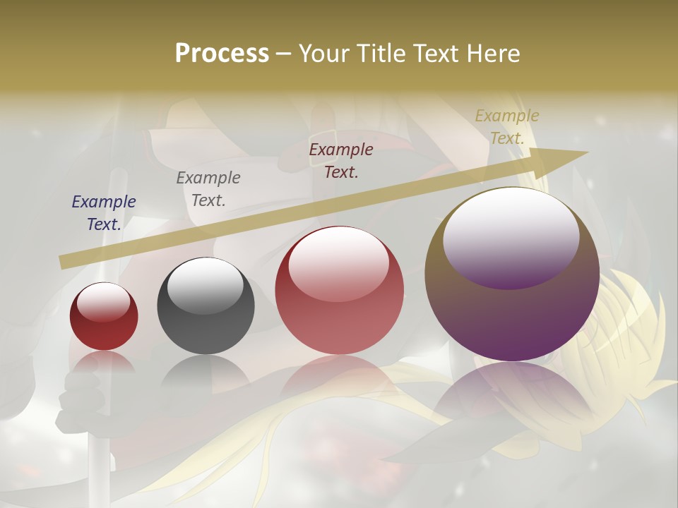 A Woman In A Red And Black Outfit With A Sword PowerPoint Template