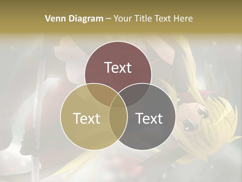 A Woman In A Red And Black Outfit With A Sword PowerPoint Template