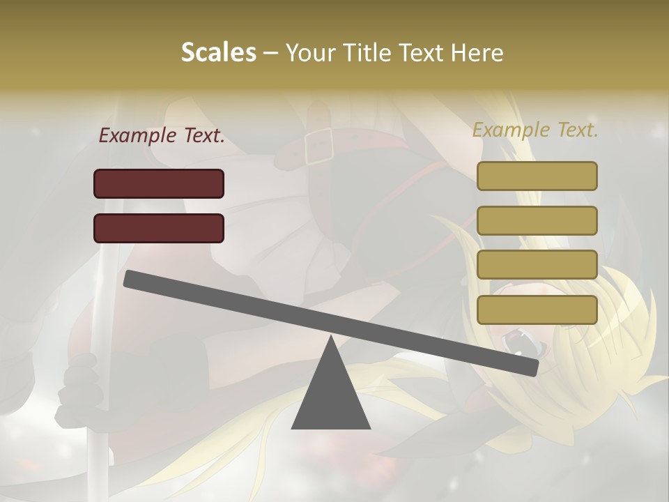 A Woman In A Red And Black Outfit With A Sword PowerPoint Template