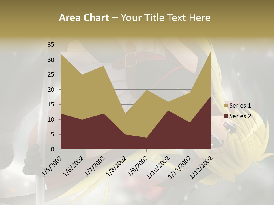 A Woman In A Red And Black Outfit With A Sword PowerPoint Template