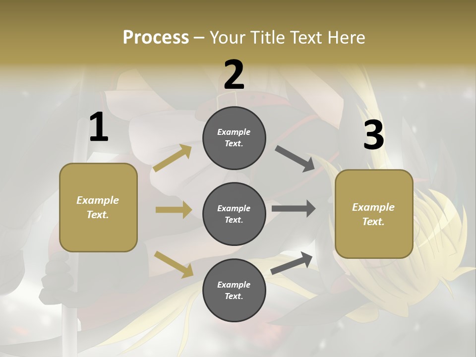 A Woman In A Red And Black Outfit With A Sword PowerPoint Template